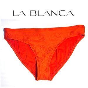 NWOT La Blanca Bikini Bottoms Red-Orange 10
